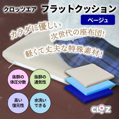 ふるさと納税 国東市 クロッツエア フラットクッション/ベージュ_1364R-1 |  | 01
