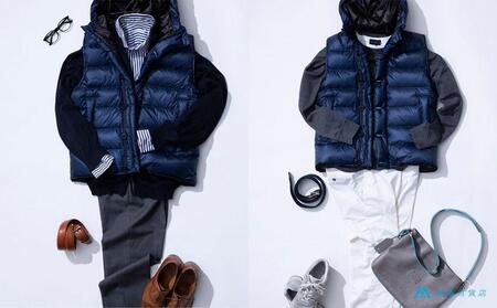 【藤巻百貨店】HOKKAIDODOWN×CENTENA （ネイビー Sサイズ）北海道ダウンベスト