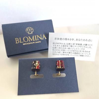ふるさと納税 小浜市 若狭塗 イヤリング【BLOMINA】マホガニー |  | 03