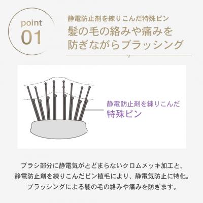 ふるさと納税 八尾市 スカルプブラシ　クロム(静電気防止ブラシ)/ O110 |  | 01