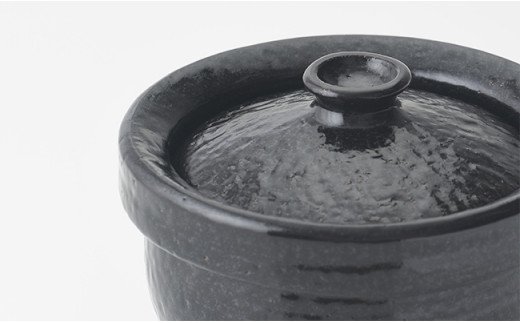 土鍋で炊くと米が甘くなる 「濃黒3合釜鍋 雑穀ご飯鍋」 ARITA PLUS 土鍋 ご飯 3合 黒 A140-34