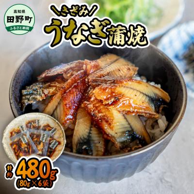 ふるさと納税 田野町 【四国一小さなまち】きざみうなぎ蒲焼 約80g×6P 計約480g カット済み 蒲焼き かば焼き 鰻