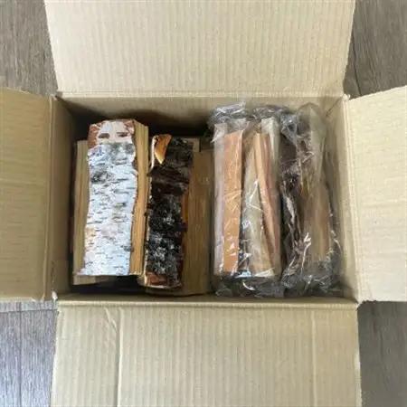 薪のお試しセット 2kg  北海道産 広葉樹 キャンプ_北海道産 道東産 広葉樹 木の皮 焚き付け 用 薪 焚き火 初心者 ソロキャンプ キャンプ 北海道 釧路町 釧路超 特産品 _【1410198】