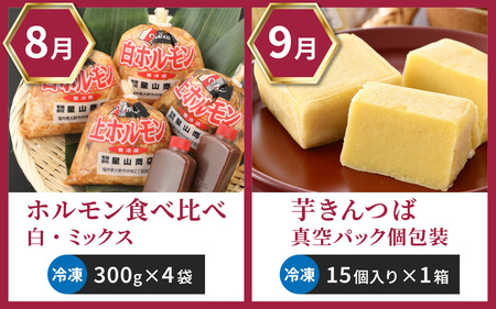 越前おおの季節の恵み定期便　プレミアムAコース（毎月・全12回お届け）