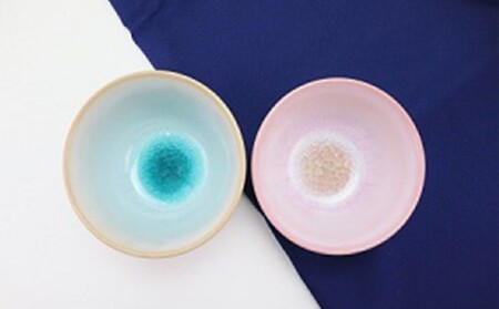 【352047000166】《萩焼》 モモソラ ペア飯碗