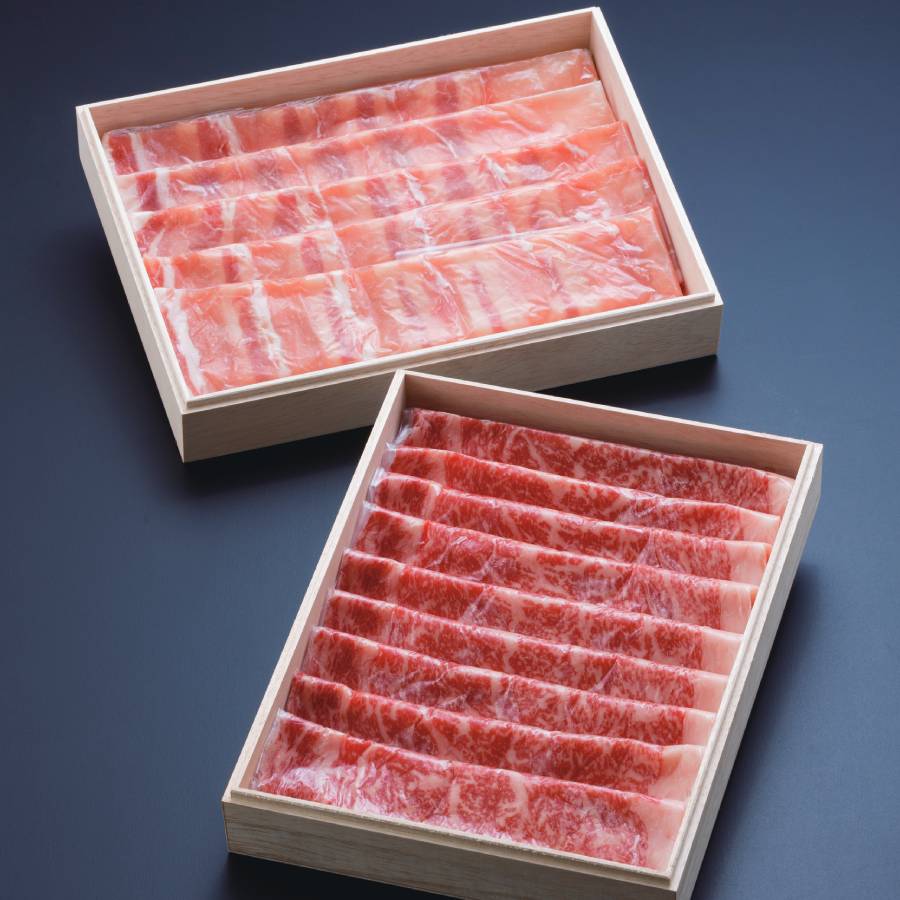 ＜SHIROYAMA　HOTEL　kagoshima＞城山牛リブロースと黒豚ロースセット　リブロース400ｇ、黒豚ロース500ｇ