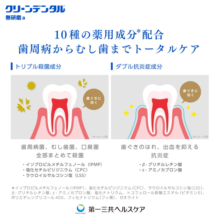 クリーンデンタル 無研磨 90g 1本 | 歯磨き粉 歯磨き ハミガキ デンタルケア フッ素 虫歯予防 口臭予防 歯周病予防 日本製