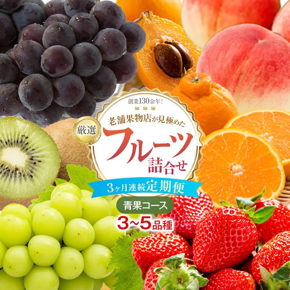 【3ヶ月連続定期便】厳選フルーツ詰合せ【青果コース】3～5品種
