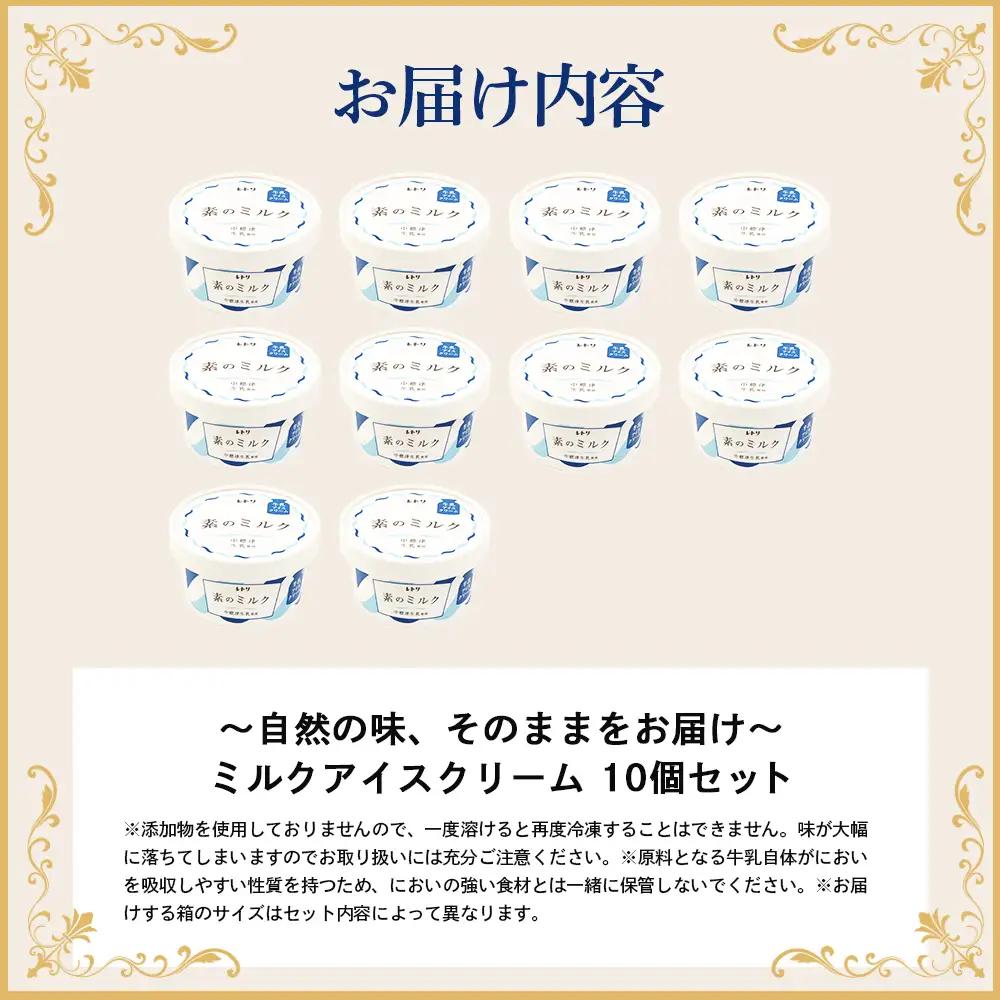 【無添加】北海道 プレミアム アイスクリーム（ミルク）10個【1111403】