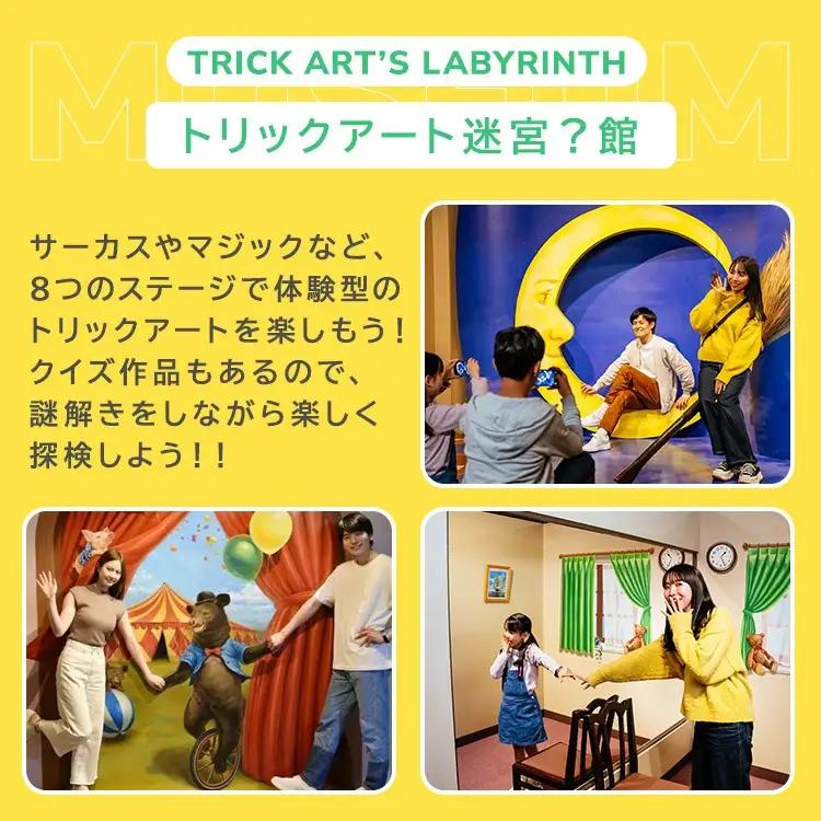 那須とりっくあーとぴあ 2館共通券（大人2人 小人2人）｜ トリックアート チケット 券 入場券 観光 国内旅行 ファミリー 家族 那須 栃木県 那須町〔P-367〕