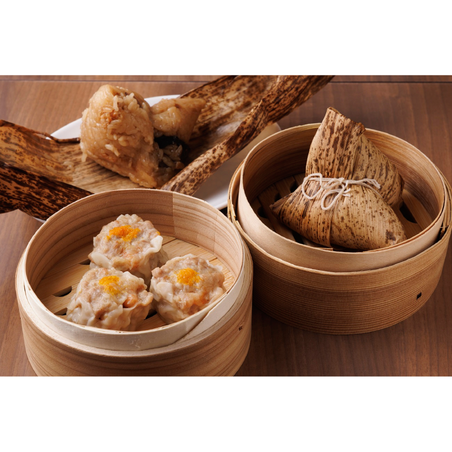 ＜笑仁。＞点心セットA　台湾ちまき5個、肉焼売10個
