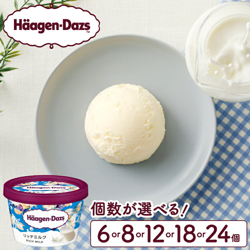 【ふるさと納税】個数が選べる ハーゲンダッツ ミニカップ セット リッチミルク 味 アイスクリーム アイス スイーツ デザート お取り寄せ 人気 グルメ おすそ分け おやつ ご褒美 リッチ おすすめ 贅沢 冷凍 北海道 浜中町 送料無料