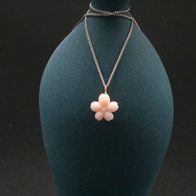 【ふるさと納税】 サンゴ ペンダント TOP アクセサリー ヒメ珊瑚 珊瑚 サンゴアクセサリー 桜 さくら 花 サクラ さんご 職人 高知県 南国市 チェーンなし