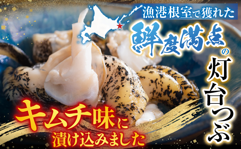 【北海道根室産】灯台つぶキムチ120g×6個 A-09025