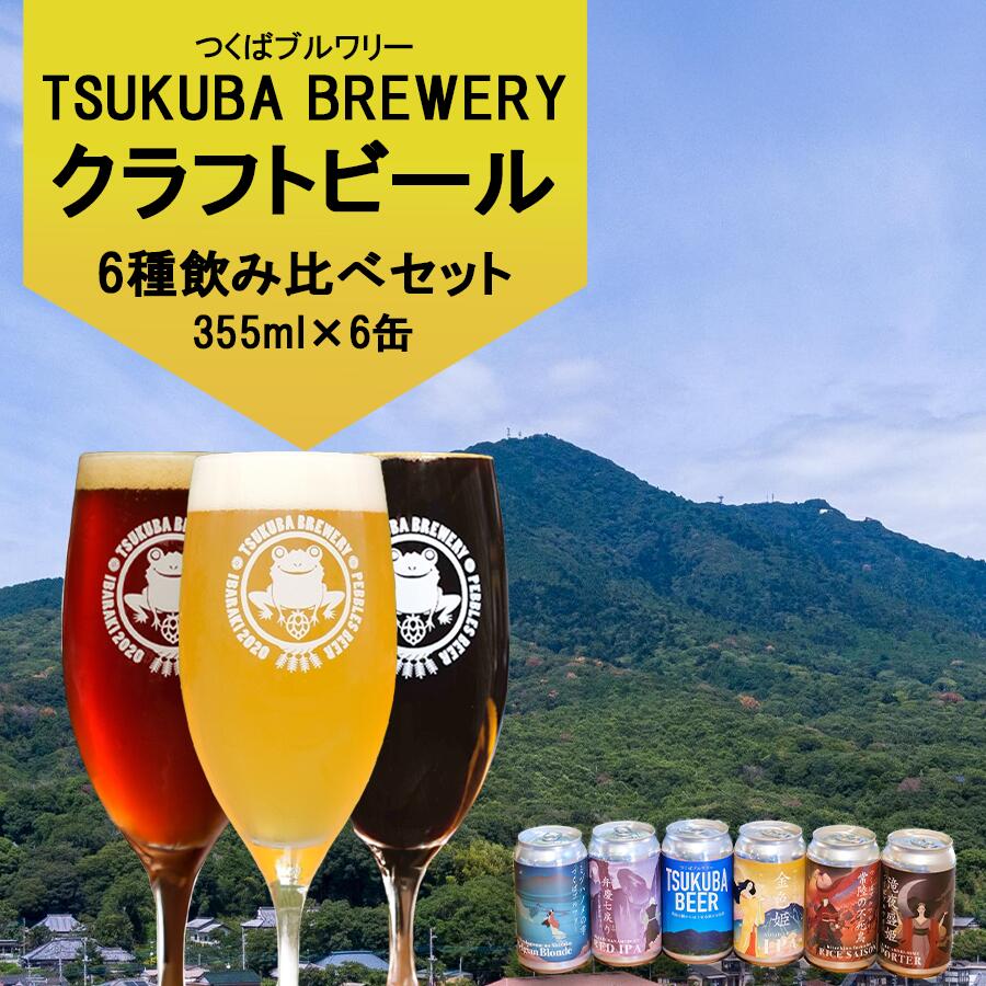 【ふるさと納税】クラフトビール 6本 つくばブルワリー | 飲み比べ ビール 地ビール 地酒 お酒 酒 麦酒 缶 茨城県 つくば市