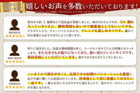 a17-066　オイル不使用シーチキンマイルド 1ケース(70g×24)