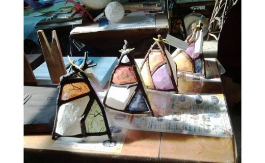 ＜手作り＞和紙あかり葛ランプ＜Mサイズ＞