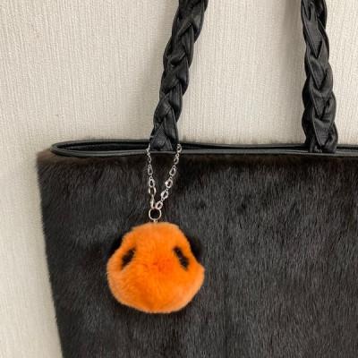 ふるさと納税 東かがわ市 高級ファーバッグチャーム　オレンジ |  | 02