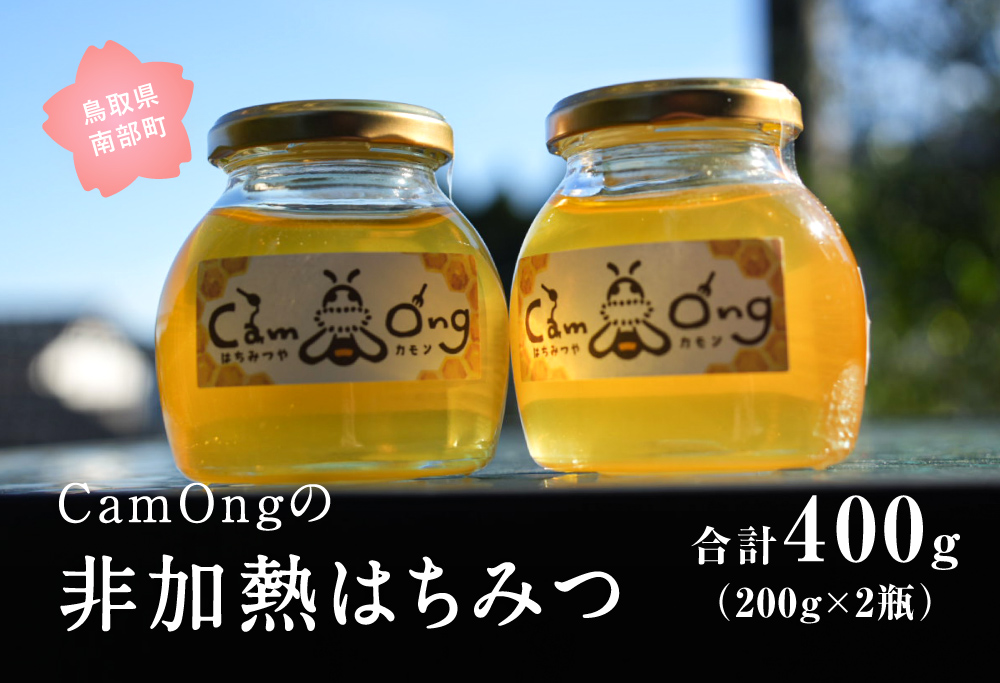 CamOngの非加熱はちみつ 合計400g(200g×2瓶) ハチミツ 蜂蜜