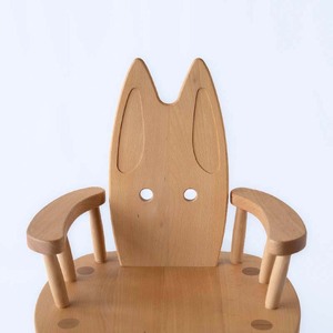 [オークヴィレッジ] ひじつきウサギイス [0975] 家具 国産 オークヴィレッジ   椅子 子供椅子 木製 インテリア リビング ダイニング 子供部屋 カフェ 等 国産材 天然 無垢材 ナチュラル