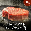 【ふるさと納税】 鳥取いなば万葉牛 ヒレ ブロック肉 (1kg) 鳥取和牛 ブランド牛 いなば万葉牛 国産 牛肉 和牛 黒毛和牛 ヒレ ブロック ステーキ 鳥取県 倉吉市