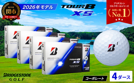 【2026】ゴルフボール 4D ブリヂストン TOUR B XS コーポレートカラー