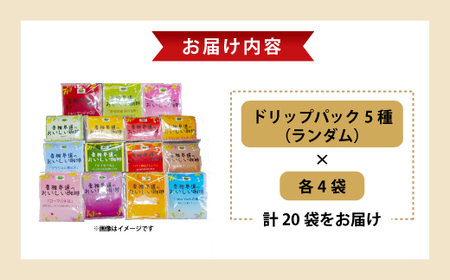 【Nanの木】手軽に楽しむドリップコーヒーセット5種×各４袋（計20袋） [NK003-1] 【福岡県須恵町】