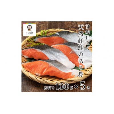 ふるさと納税 小松市 天然紅鮭の切り身 甘塩仕立て 5切れセット 小分け 冷凍さけ 焼き鮭