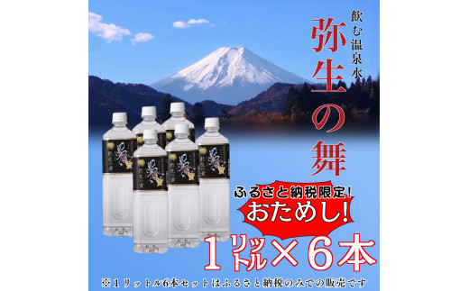 奇跡の飲む温泉水「真木温泉 弥生の舞」　飲泉力1000ml 6本入り