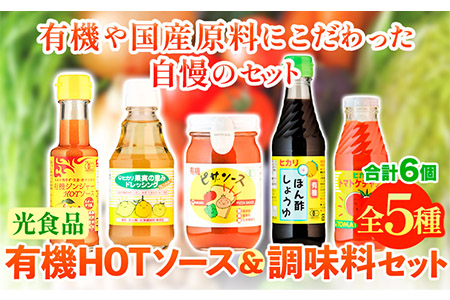 有機HOTソース+調味料セット 5種セット 光食品