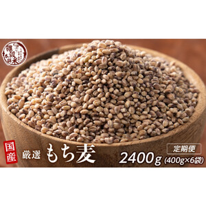 【3ヶ月定期便】もち麦 (400g×2袋)【合計2400g 全6袋】