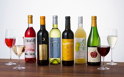 FYN6-111 月山山麓ワイン 飲み比べ6本セット（赤・白・ロゼ・スパークリング）ミディアムボディ ライドボディ 山形県 西川町