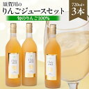 【ふるさと納税】須賀川のりんごジュースセット(1)720ml×3本【1384983】