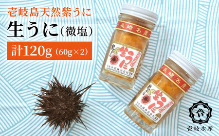 ウニ 生ウニ 天然紫うに！生 うに 2本セット（無添加・微塩）計 120g 《壱岐市》【壱岐水産】[JBR006] 28000 28000円  コダワリうに・ウニ こだわりうに・ウニ おすすめうに・ウニ おススメうに・ウニ 人気うに・ウニ 定番うに・ウニ 通販うに・ウニ お取り寄せうに・ウニ 自宅用うに・ウニ 贈答うに・ウニ 九州