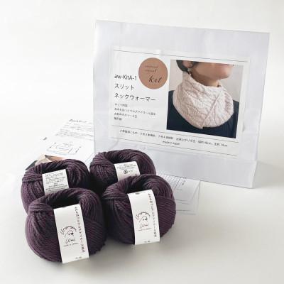 ふるさと納税 江南市 毛糸4玉で編めるスリットネックウォーマーキット 14番色