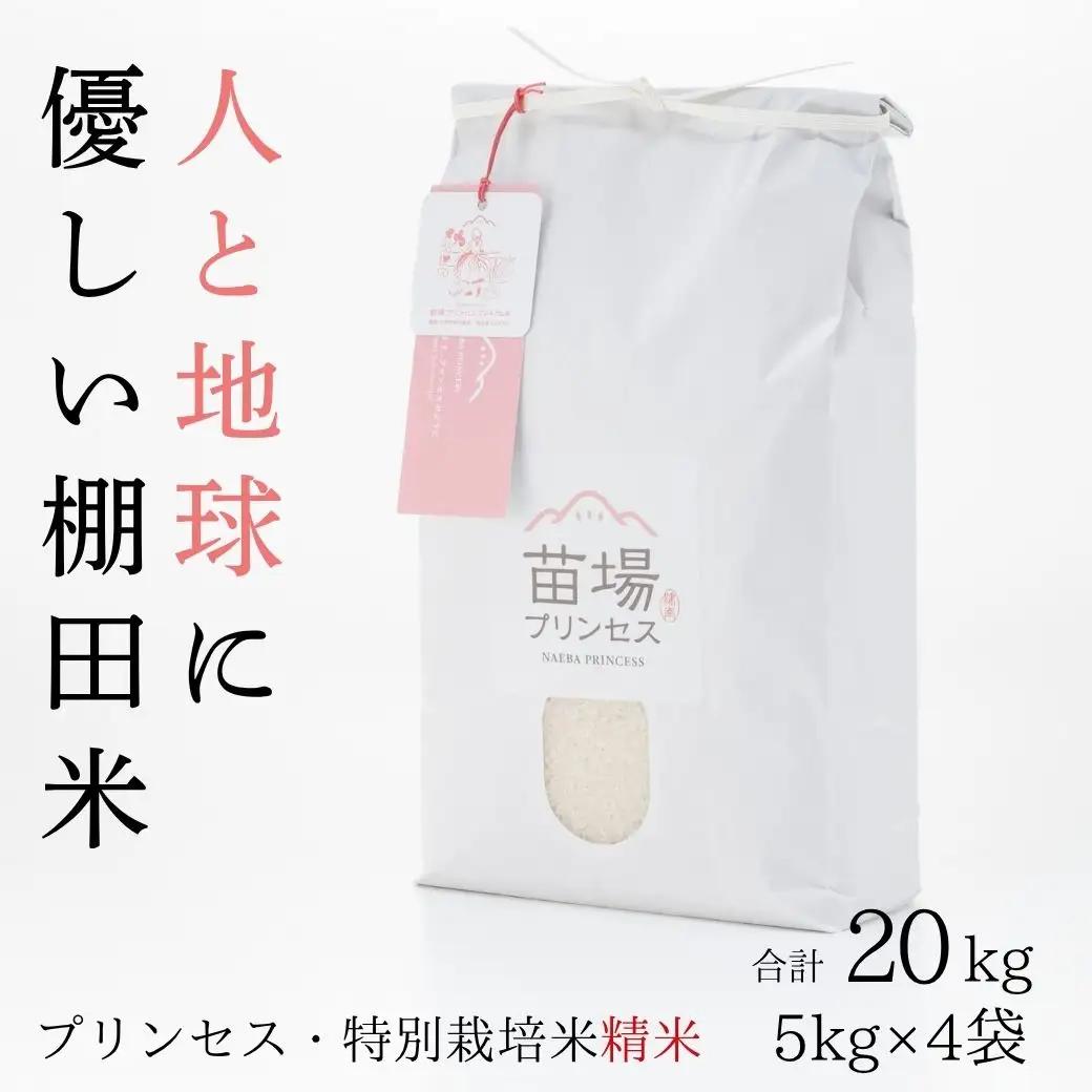 【令和8年産先行予約】魚沼産コシヒカリ 苗場プリンセス 特別栽培米 農薬化学肥料5割減 精米20kg（5kg×4) |津南町 魚沼産 コシヒカリ