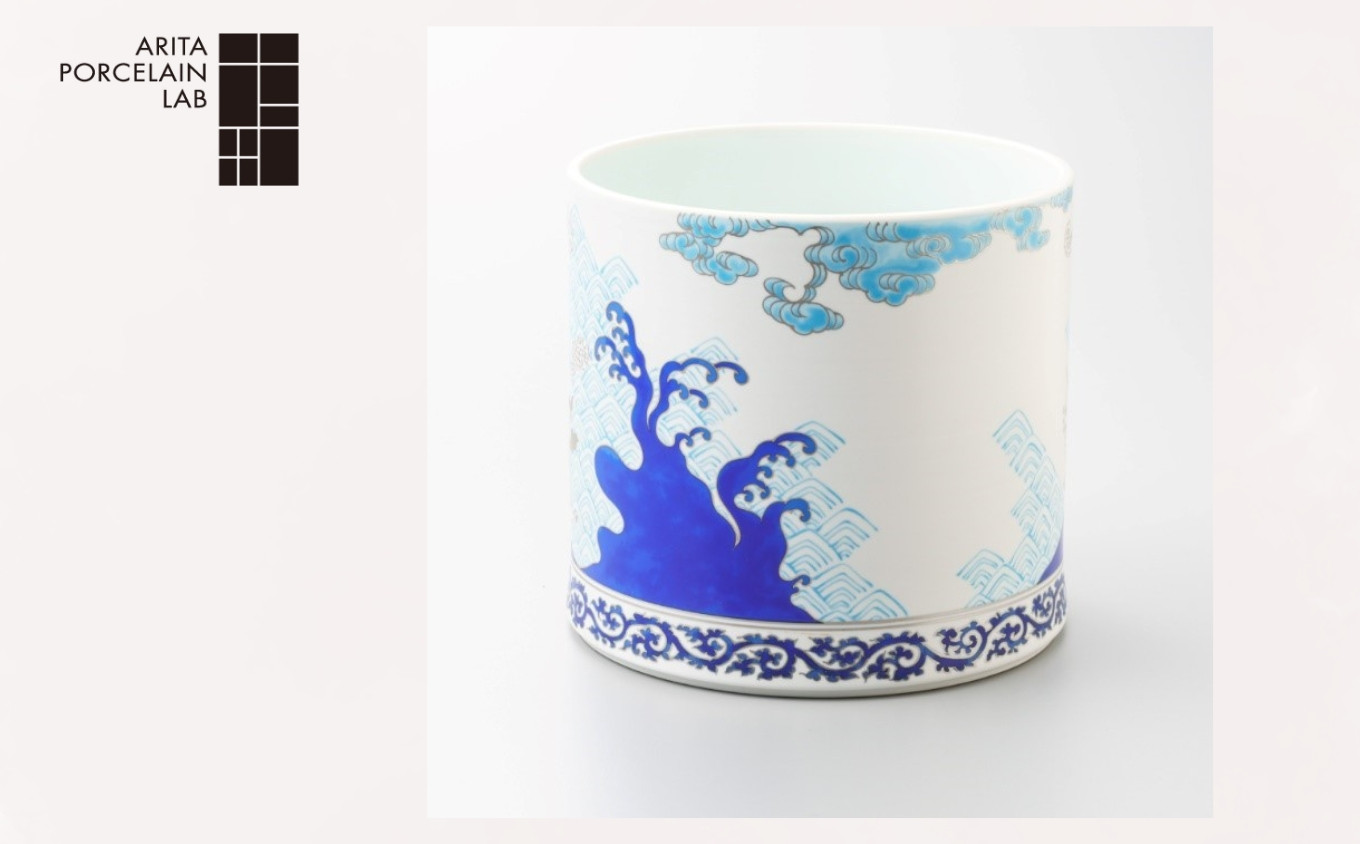 
            JAPAN BLUE 青海波龍文・冷酒クーラー［A0178-0009］
          