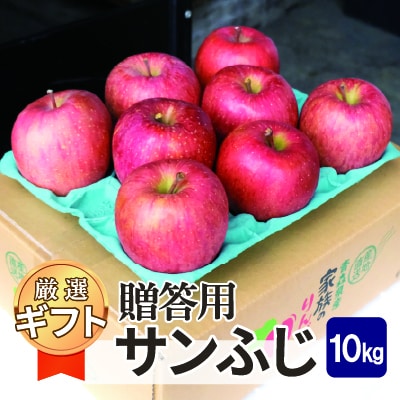 【26年11月～翌年1月出荷予定】平均糖度13度以上! サンふじ 約10kg 贈答用　青森りんご【配送不可地域：離島・沖縄県】