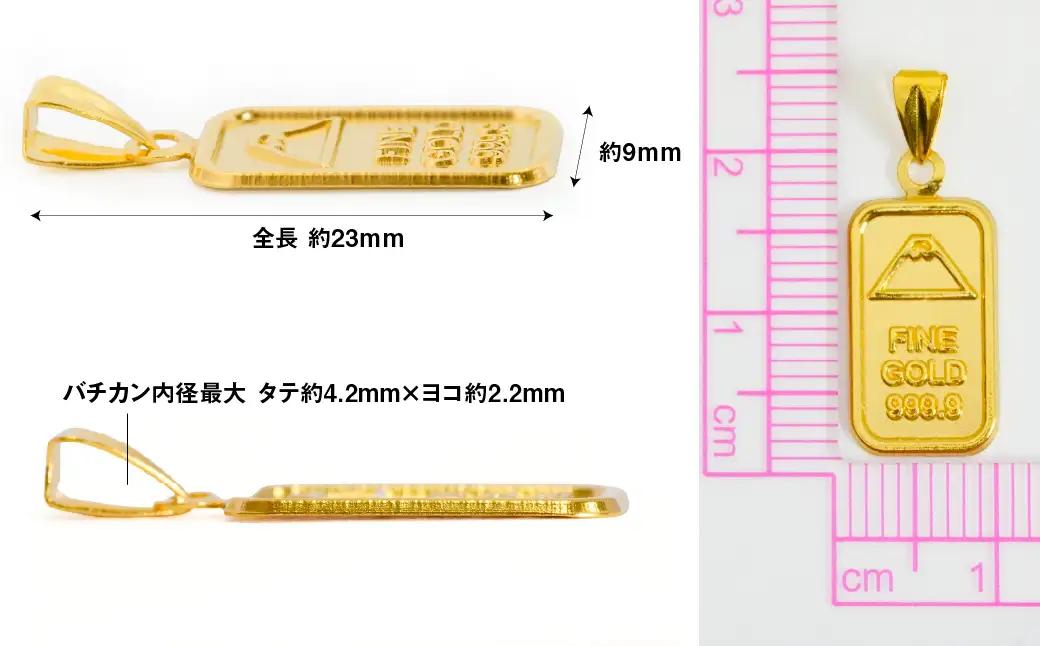 純金製(Ｋ２４) スクエアペンダント ALPBK187