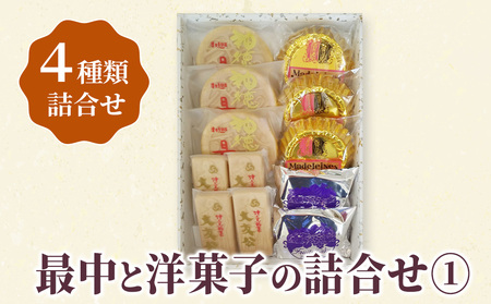 最中と洋菓子の詰合せ(神徳の最中・大友公・マドレーヌ・フルーツケーキ)|もなか もなか もなか もなか もなか
