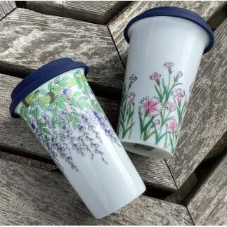 有田焼 Traveling Tumbler / Fuji トラベリングタンブラー 藤【 幸楽窯 / YUIKA Lab 】コンビニ コーヒー Mサイズ 食器 器 カップ A11-76_イメージ3