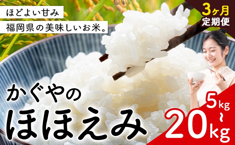 
                  【3ヶ月定期便】米 かぐやのほほえみ 5kg 10kg 20kg 白米 《お申込月の翌月出荷》 福岡県 小竹町 お米 ブレンド米 国産
                