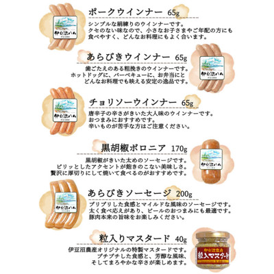 【伊豆沼ハム】3種のウインナーとフランク・ボロニアのセット【配送不可地域：離島】【1045100】