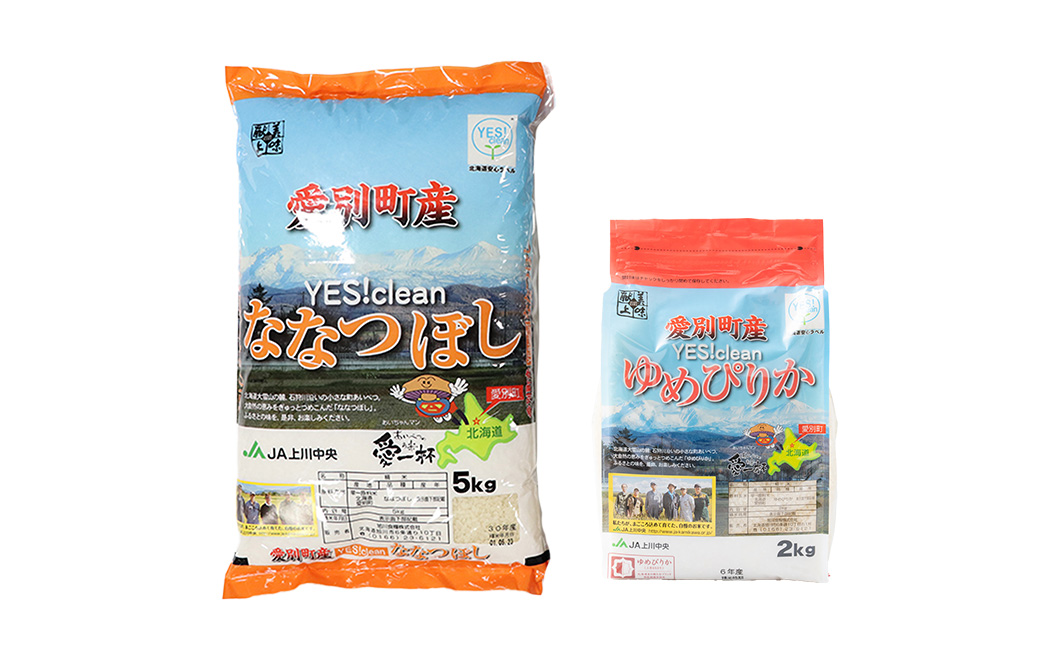 愛別町産米（ななつぼし5kg＆ゆめぴりか2kg）6ヶ月定期配送【A33317】