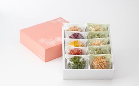花咲かりん詰合わせ箱 8種10個入り（塩味入り）【kkmn0005】