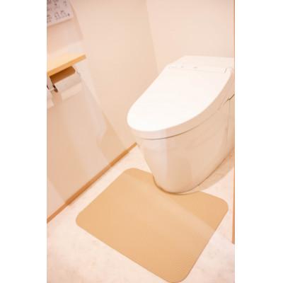 ふるさと納税 草津市 洗濯いらず、ずれない、抗菌のふく楽　トイレマット　ナチュラルベージュ |  | 01