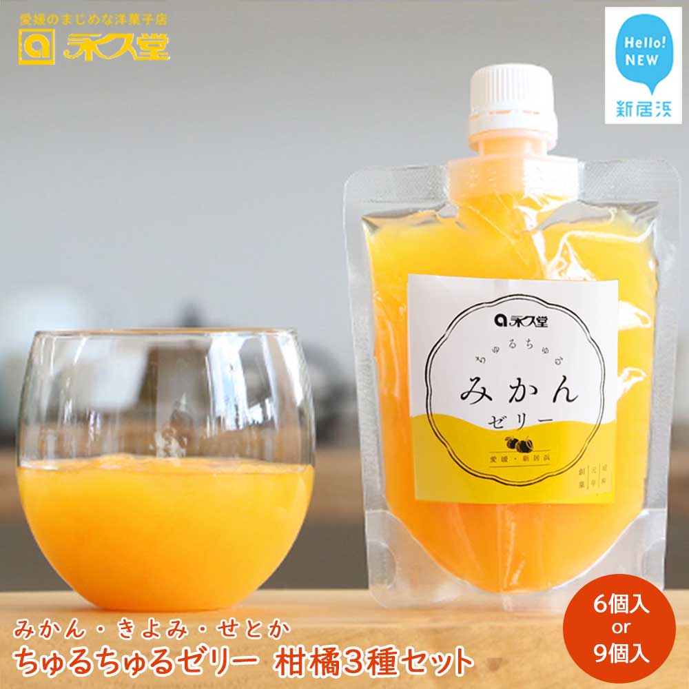 【ふるさと納税】 フルーツゼリー ちゅるちゅるゼリー 柑橘 3種 セット みかん きよみ せとか 柑橘王国愛媛 永久堂
