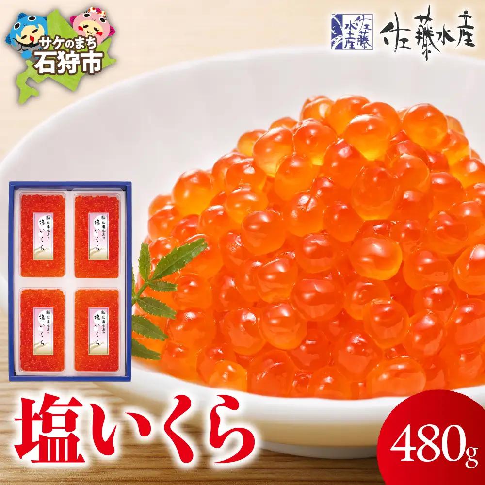 ＜佐藤水産＞塩いくら 480g 鮭  無添加 北海道石狩市 魚卵 海鮮
