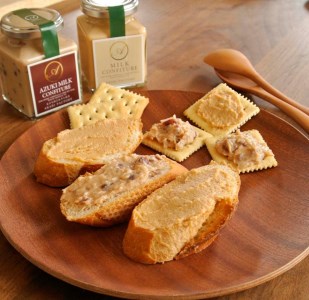 ミルクコンフィチュール箱入りBセット 新鮮な牛乳をじっくり　甘い香り　ミルク　小豆　ジャム　パン･クラッカー･ケーキ･アイスクリーム･ヨーグルトにトッピング　ハンドメイド　手作り　濃厚　53-02