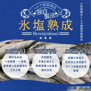 【釧路加工】マルア阿部商店特選 氷塩熟成 紅鮭切身 12切 (4枚入×3袋) サケ さけ しゃけ 紅鮭 シャケ フィレ 切り身 魚 海鮮 おかず お弁当 肴 便利 F4F-6946